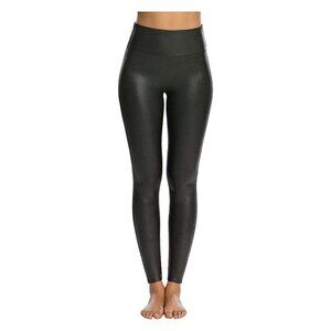 SPANX High Rise Seamless Faux Leather Leggings in Black